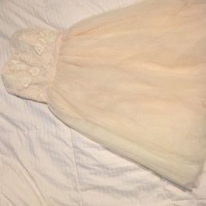 Formal blush color elegant strapless dress